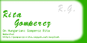 rita gompercz business card